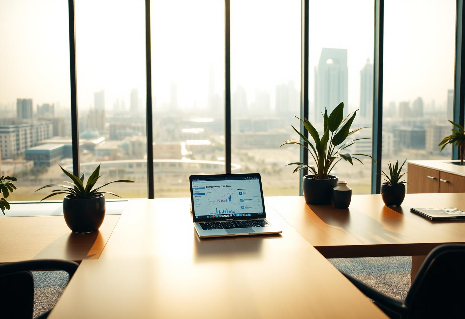 Modern UAE office running Corevia One
